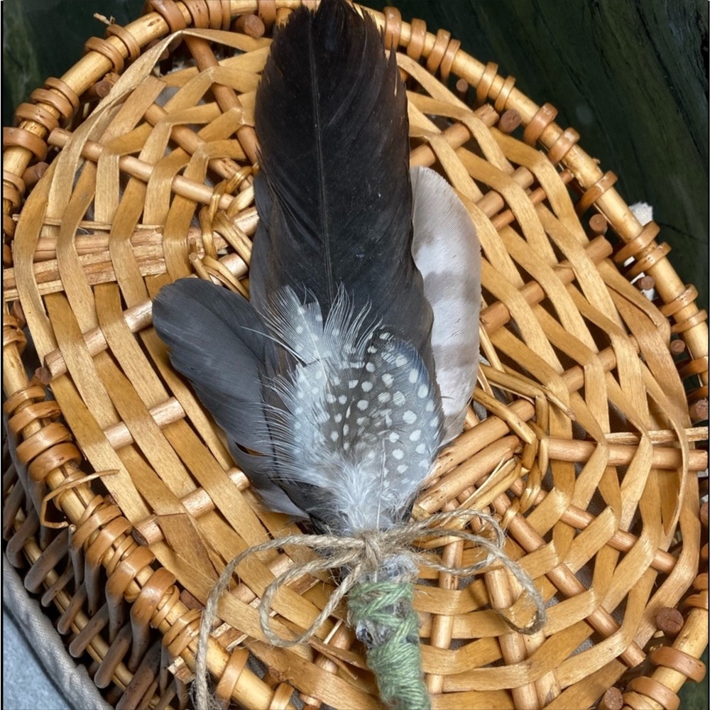 Feather Artwork Hand Crafted Natural Home Decor New - Picture 5 of 11